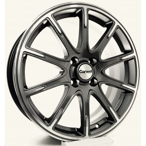 Carwel Lada 6.50x17 PCD 4x100 ET 50 Dia 60.10 Графитовый с полировкой