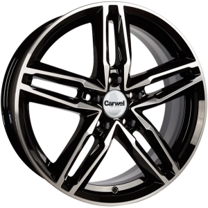 Carwel Малык 7.5x18 PCD 5x114,3 ET 40 Dia 66.1 Черный с полировкой